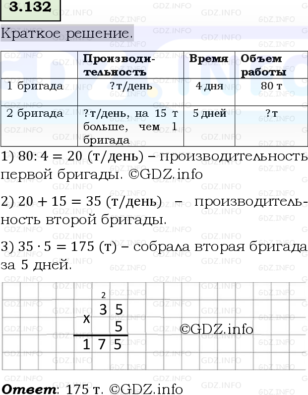 Фото решения 6: Номер №3.132, Часть 1 из ГДЗ по Математике 5 класс: Виленкин Н.Я. 2023г.
