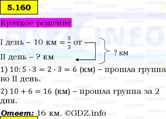Фото решения 6: Номер №5.160, Часть 2 из ГДЗ по Математике 5 класс: Виленкин Н.Я. 2023г.