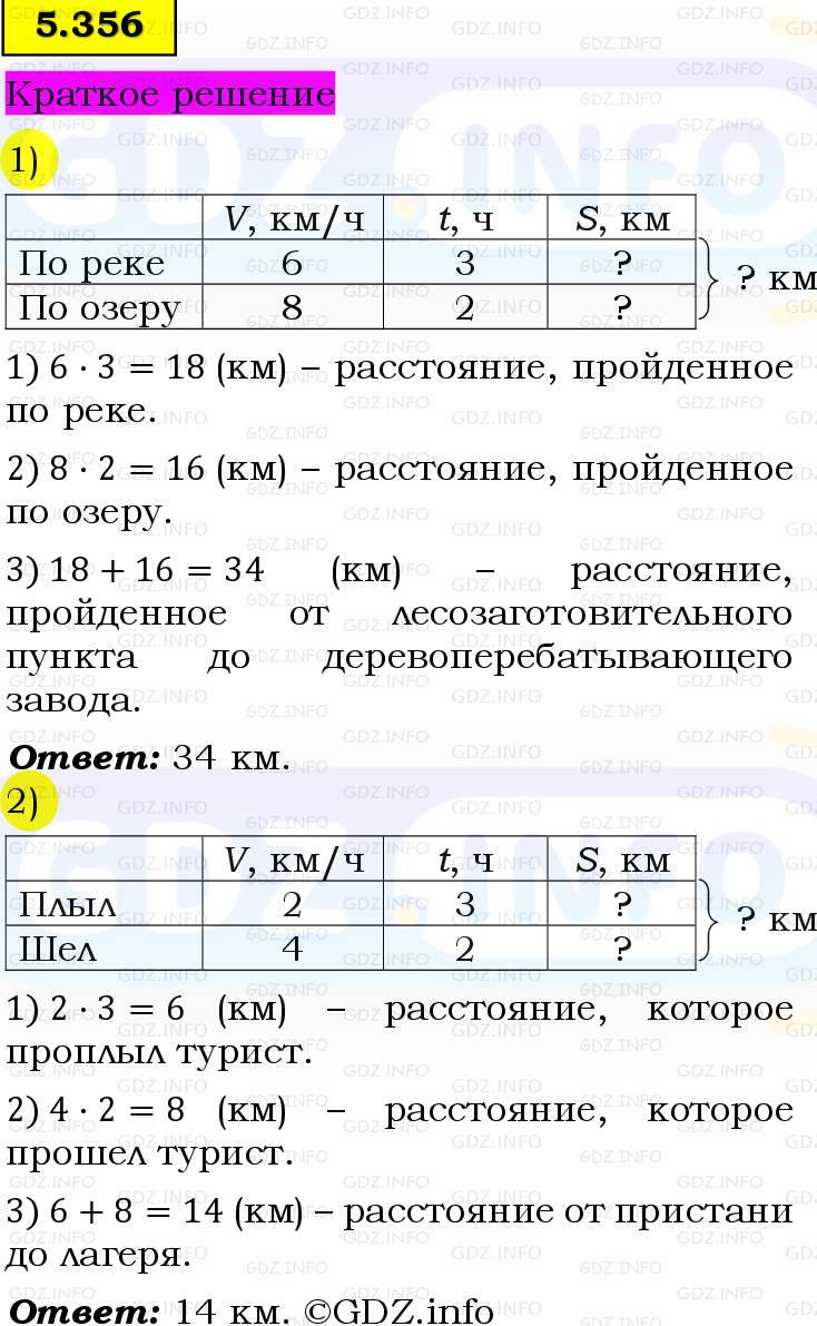 Фото решения 6: Номер №5.356, Часть 2 из ГДЗ по Математике 5 класс: Виленкин Н.Я. 2023г.