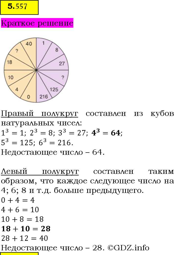 Фото решения 6: Номер №5.557, Часть 2 из ГДЗ по Математике 5 класс: Виленкин Н.Я. 2023г. Фото решения 6: Номер №5.557, Часть 2 из ГДЗ по Математике 5 класс: Виленкин Н.Я. 2023г.