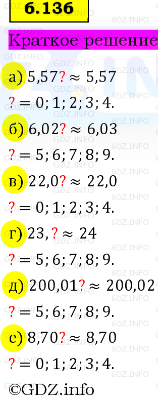 Фото решения 6: Номер №6.136, Часть 2 из ГДЗ по Математике 5 класс: Виленкин Н.Я. 2023г. Фото решения 6: Номер №6.136, Часть 2 из ГДЗ по Математике 5 класс: Виленкин Н.Я. 2023г.
