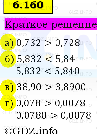 Фото решения 6: Номер №6.160, Часть 2 из ГДЗ по Математике 5 класс: Виленкин Н.Я. 2023г.