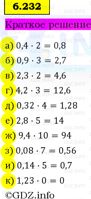 Фото решения 6: Номер №6.232, Часть 2 из ГДЗ по Математике 5 класс: Виленкин Н.Я. 2023г. Фото решения 6: Номер №6.232, Часть 2 из ГДЗ по Математике 5 класс: Виленкин Н.Я. 2023г.