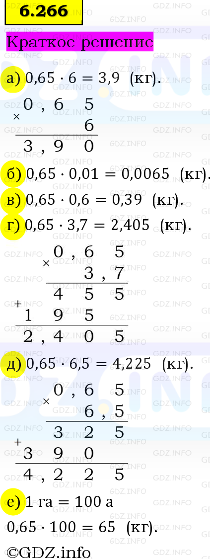 Фото решения 6: Номер №6.266, Часть 2 из ГДЗ по Математике 5 класс: Виленкин Н.Я. 2023г.