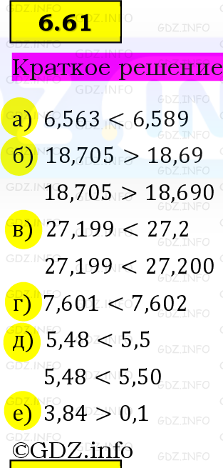 Фото решения 6: Номер №6.61, Часть 2 из ГДЗ по Математике 5 класс: Виленкин Н.Я. 2023г. Фото решения 6: Номер №6.61, Часть 2 из ГДЗ по Математике 5 класс: Виленкин Н.Я. 2023г.