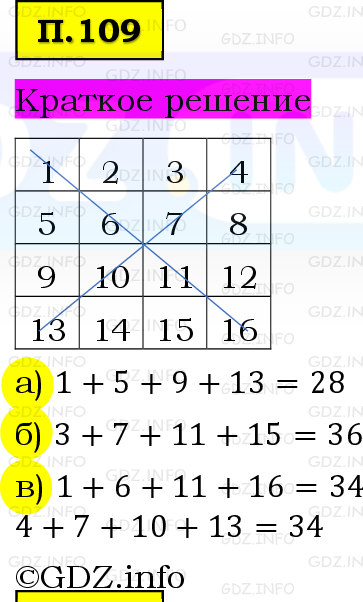 Фото решения 6: Задачи на повторение №109, Часть 2 из ГДЗ по Математике 5 класс: Виленкин Н.Я. 2023г.