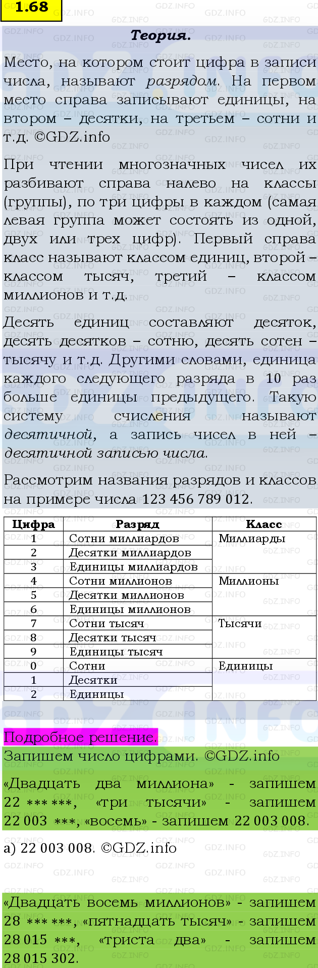 Фото подробного решения: Номер №1.68, Часть 1 из ГДЗ по Математике 5 класс: Виленкин Н.Я. Фото подробного решения: Номер №1.68, Часть 1 из ГДЗ по Математике 5 класс: Виленкин Н.Я.
