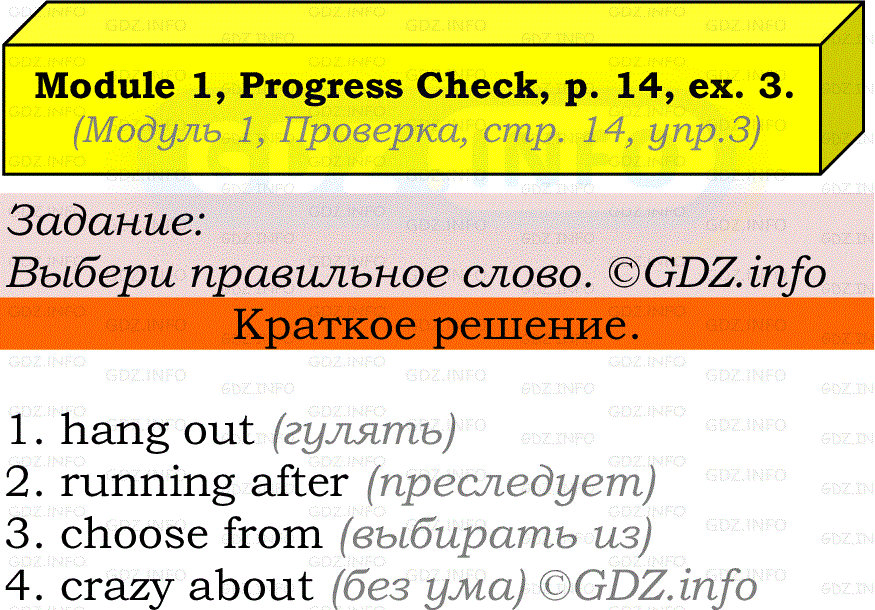 Фото решения 2: Module 1, Страница 14, Номер 3 из ГДЗ по Английскому языку 7 класс: Ваулина (Учебник Spotlight) 2023г.