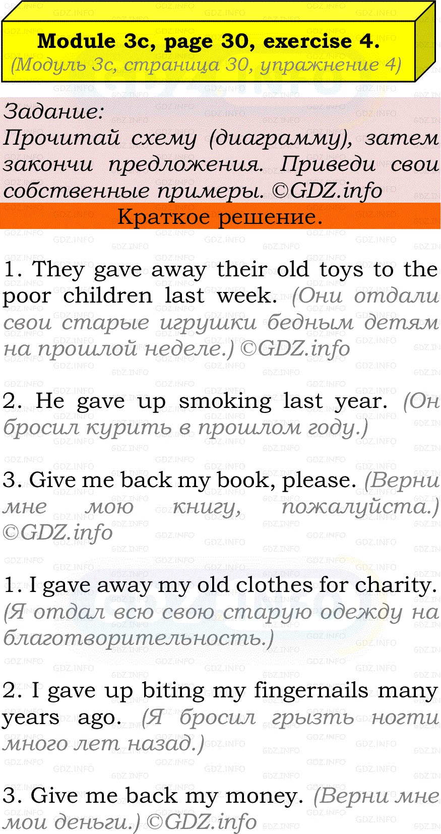 Фото решения 2: Module 3, Страница 30, Номер 4 из ГДЗ по Английскому языку 7 класс: Ваулина (Учебник Spotlight) 2023г.