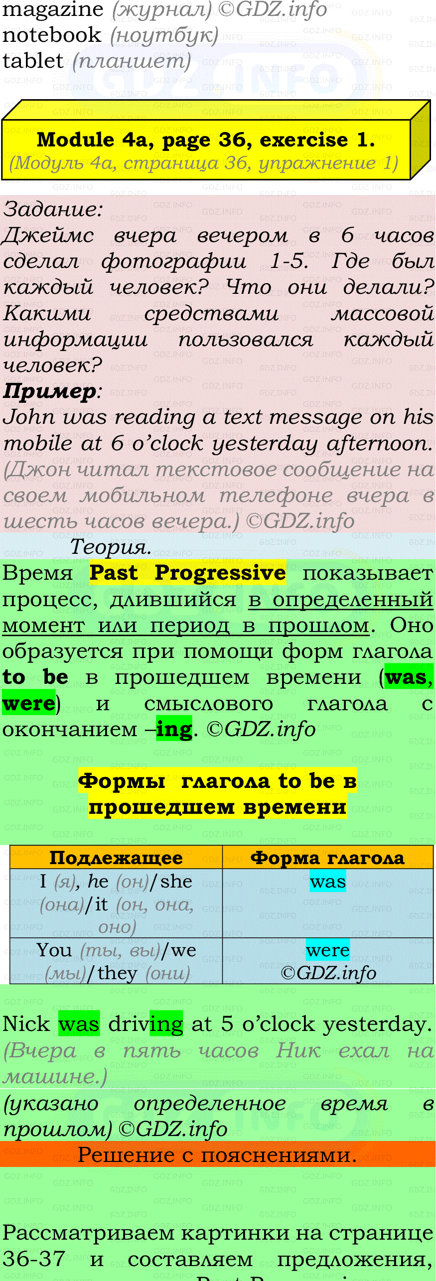 Фото подробного решения: Module 4, Страница 36-37, Номер 1 из ГДЗ по Английскому языку 7 класс: Ваулина (Учебник Spotlight)