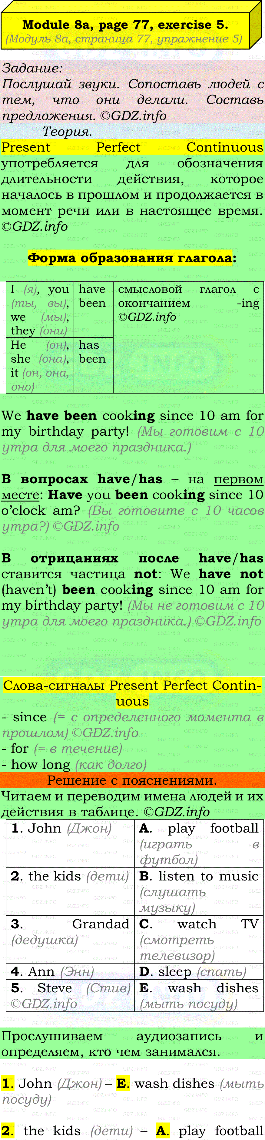 Фото подробного решения: Module 8, Страница 76-77, Номер 5 из ГДЗ по Английскому языку 7 класс: Ваулина (Учебник Spotlight)