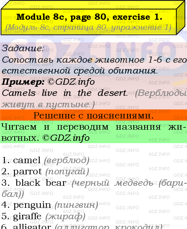 Фото подробного решения: Module 8, Страница 80, Номер 1 из ГДЗ по Английскому языку 7 класс: Ваулина (Учебник Spotlight)