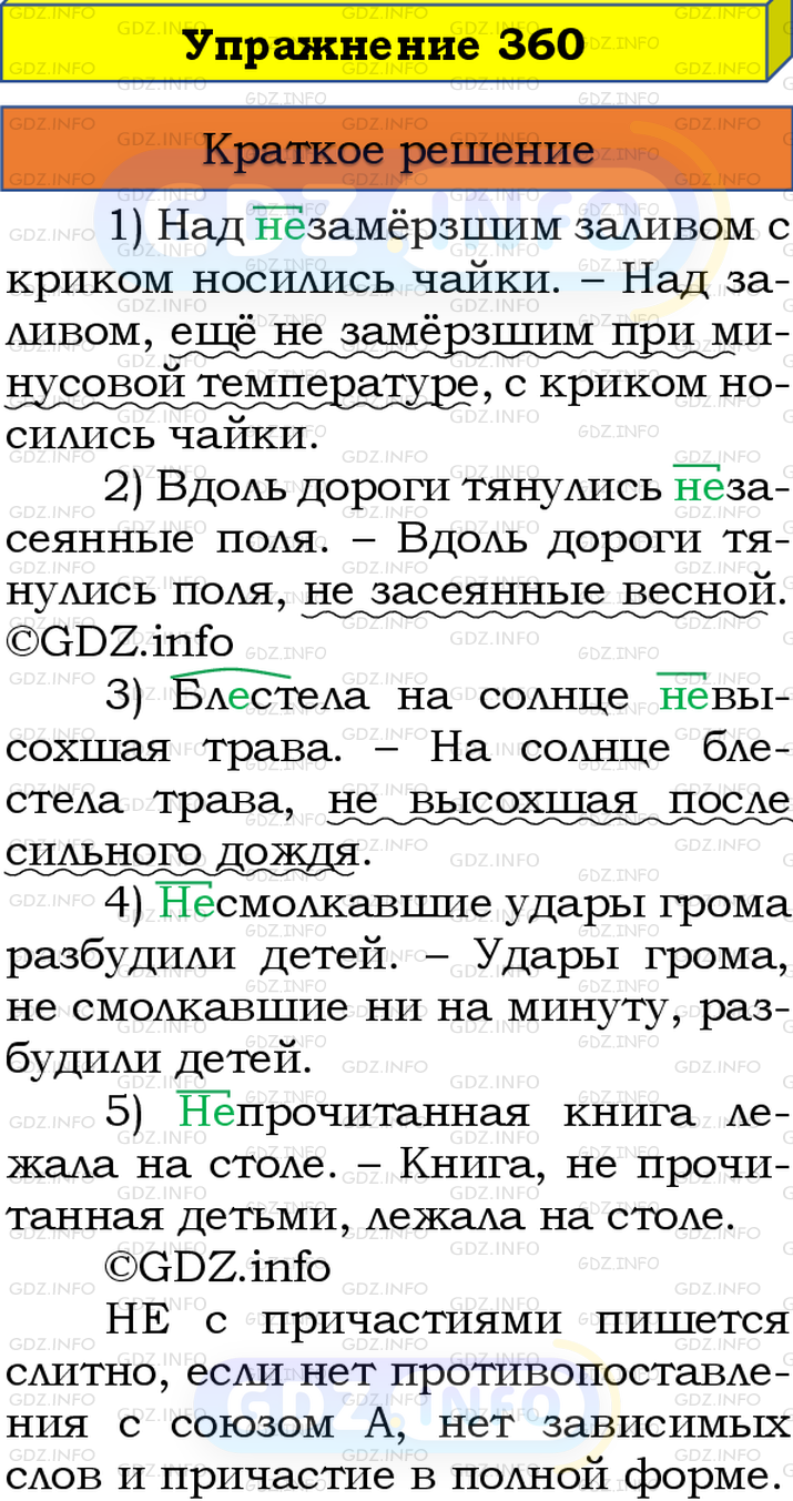 Номер №360 - ГДЗ по Русскому языку 8 класс: Бархударов С.Г.