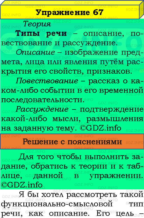 Фото подробного решения: Номер №67 из ГДЗ по Русскому языку 8 класс: Бархударов С.Г.