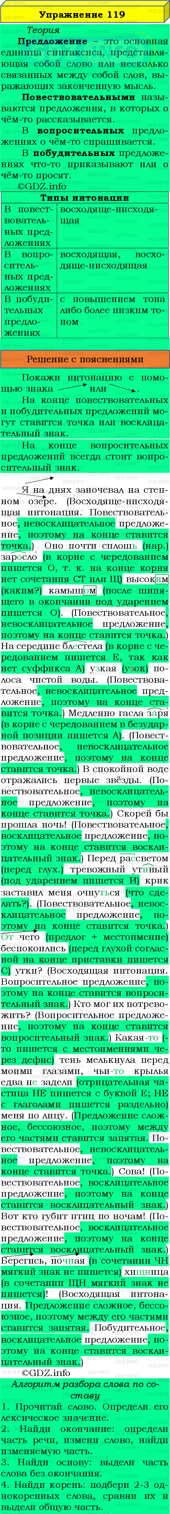 Номер №119 - ГДЗ по Русскому языку 8 класс: Бархударов С.Г.