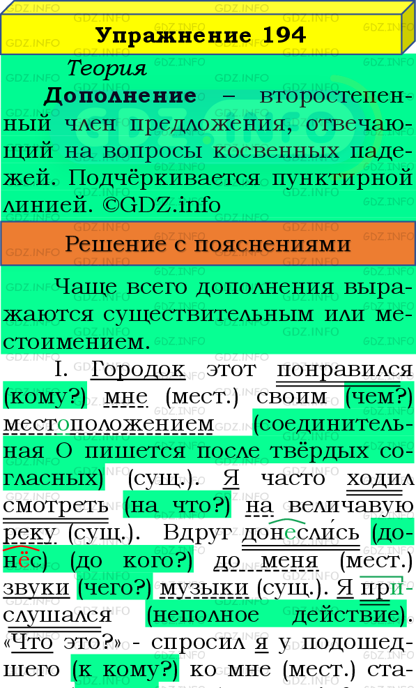 Фото подробного решения: Номер №194 из ГДЗ по Русскому языку 8 класс: Бархударов С.Г.