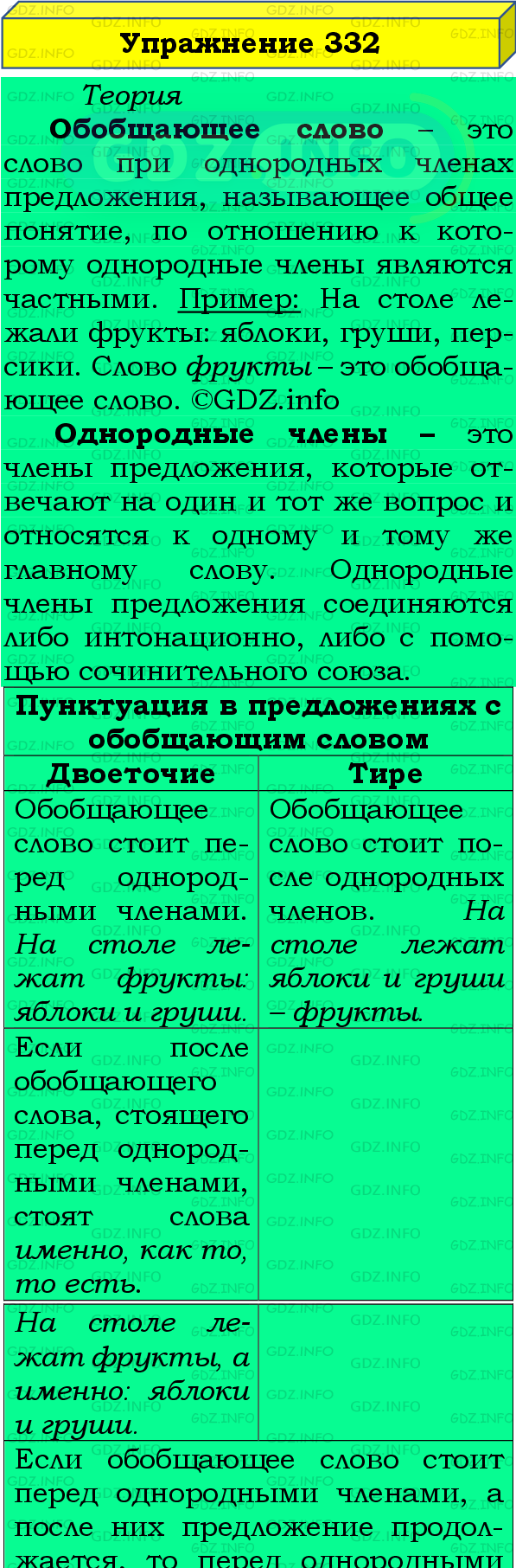Фото подробного решения: Номер №332 из ГДЗ по Русскому языку 8 класс: Бархударов С.Г.