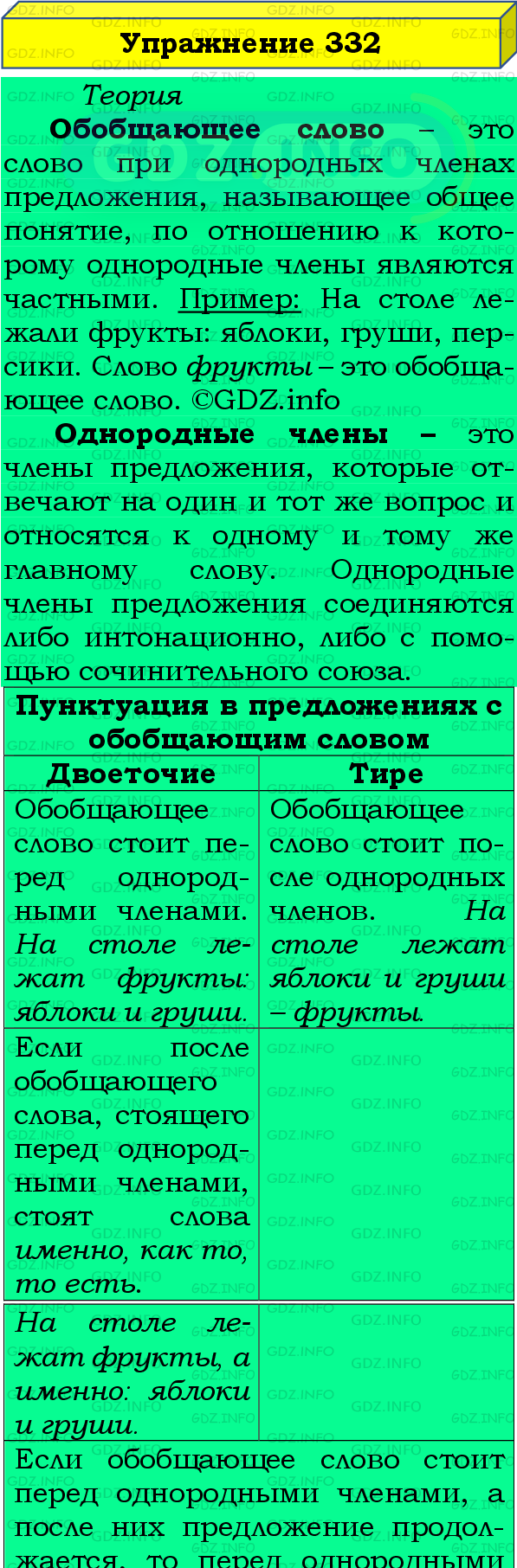 Номер №332 - ГДЗ по Русскому языку 8 класс: Бархударов С.Г.