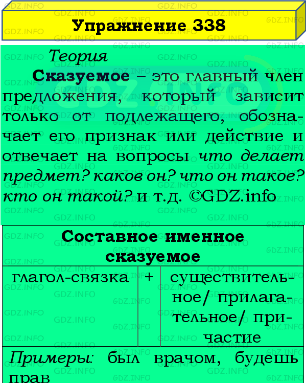 Фото подробного решения: Номер №338 из ГДЗ по Русскому языку 8 класс: Бархударов С.Г.