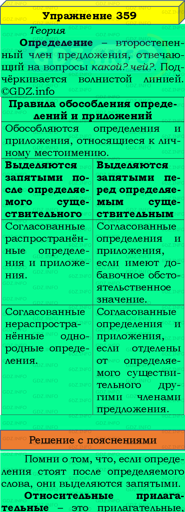 Номер №359 - ГДЗ по Русскому языку 8 класс: Бархударов С.Г.