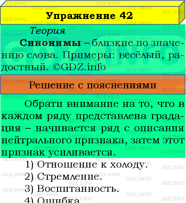 Фото подробного решения: Номер №42 из ГДЗ по Русскому языку 8 класс: Бархударов С.Г.