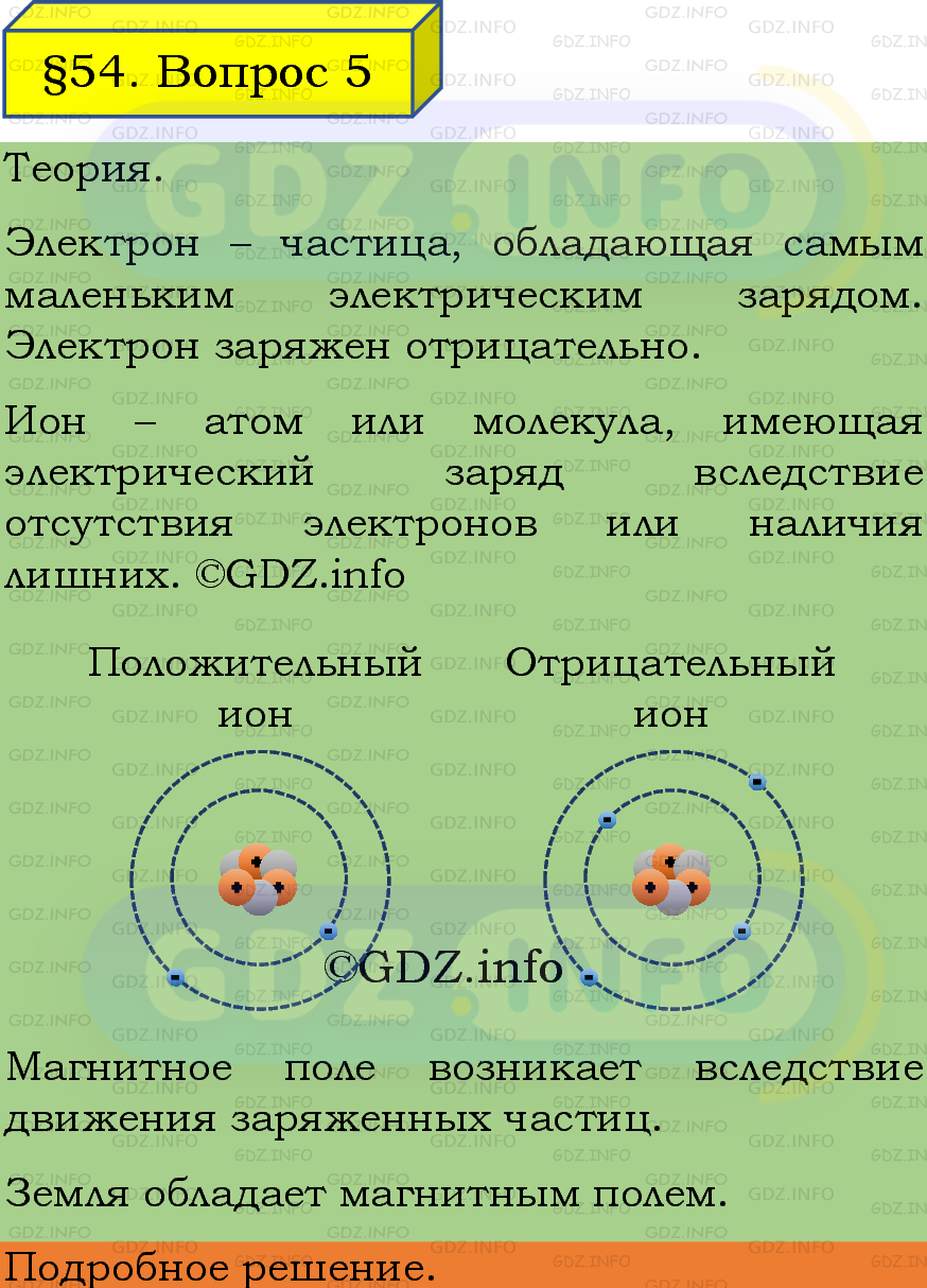Фото подробного решения: Вопрос №5, Параграф 54 из ГДЗ по Физике 8 класс: Пёрышкин, Иванов