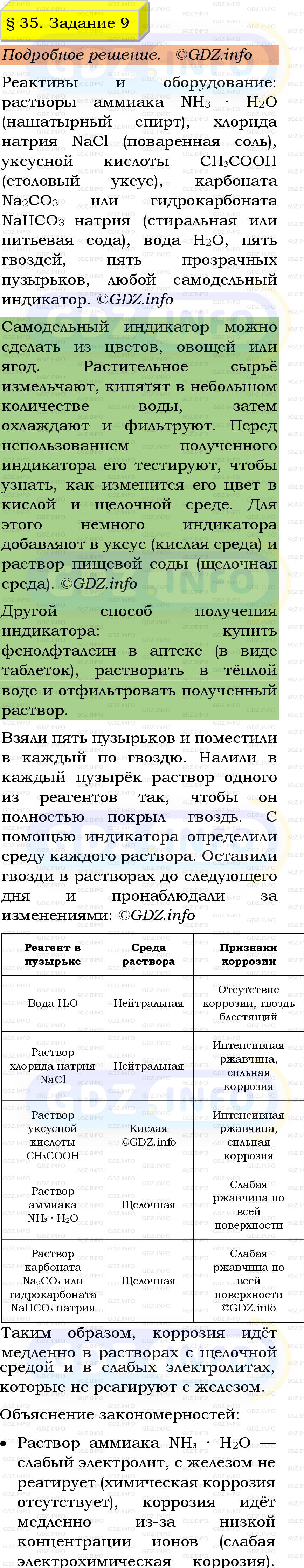Фото подробного решения: Номер №9, Параграф 35 из ГДЗ по Химии 9 класс: Габриелян, Остроумов, Сладков