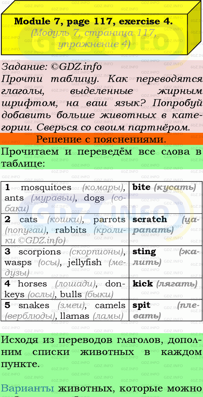 Фото подробного решения: Module 7, Страница 117, Номер 4 из ГДЗ по Английскому языку 9 класс: Ваулина (Учебник Spotlight)