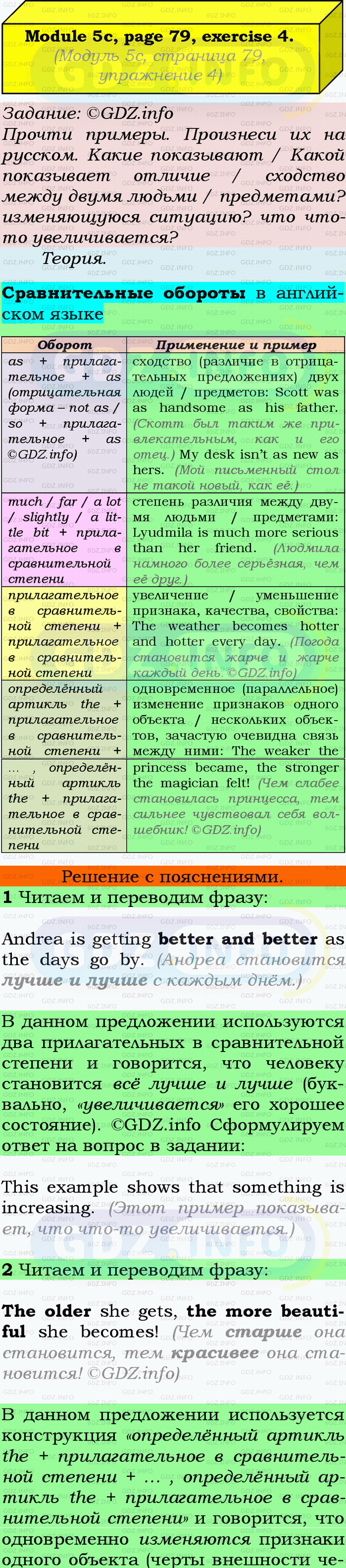Фото подробного решения: Module 5, Страница 78-79, Номер 4 из ГДЗ по Английскому языку 9 класс: Ваулина (Учебник Spotlight)