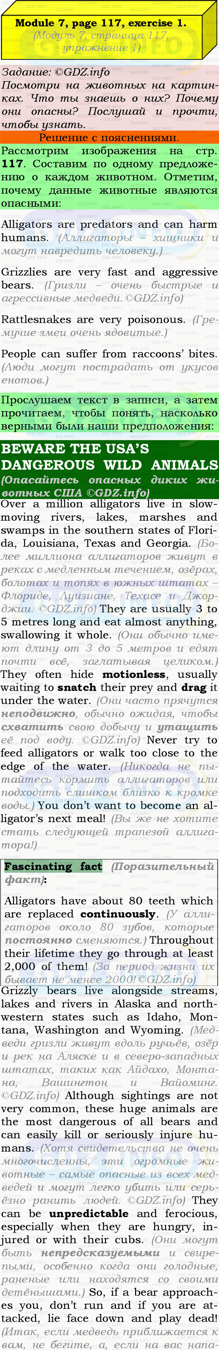 Фото подробного решения: Module 7, Страница 117, Номер 1 из ГДЗ по Английскому языку 9 класс: Ваулина (Учебник Spotlight)