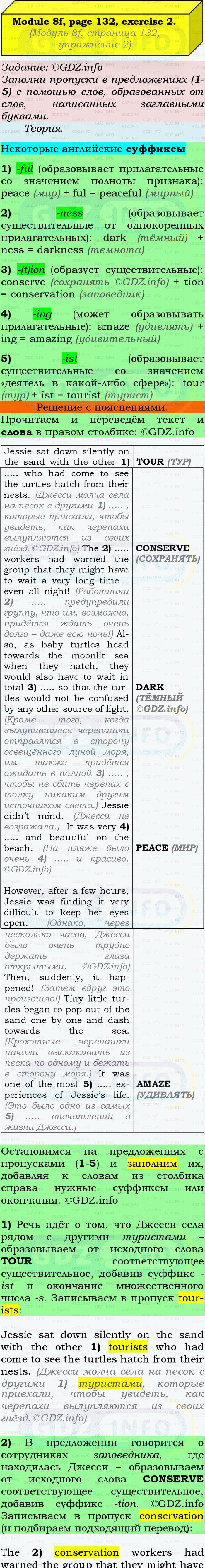 Фото подробного решения: Module 8, Страница 132, Номер 2 из ГДЗ по Английскому языку 9 класс: Ваулина (Учебник Spotlight)