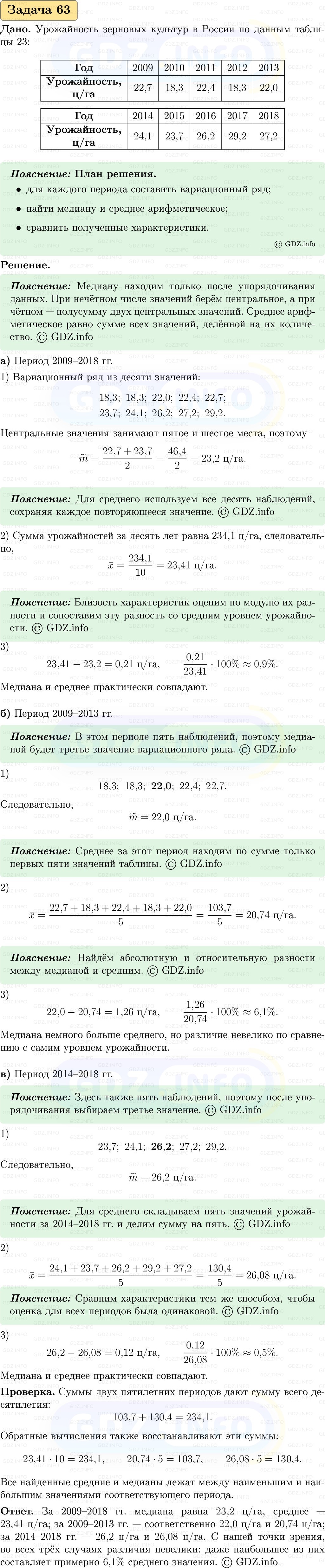 Фото решения 1: Номер №63, Часть 1 из ГДЗ по Вероятности и статистике 7-9 класс: Высоцкий И.Р. 2023г. Фото решения 1: Номер №63, Часть 1 из ГДЗ по Вероятности и статистике 7-9 класс: Высоцкий И.Р. 2023г.