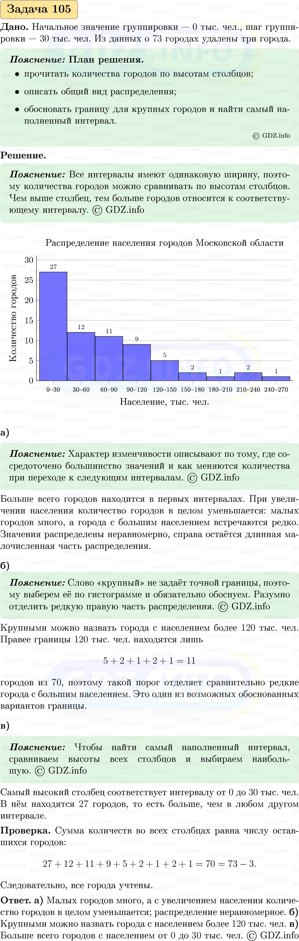 Фото решения 1: Номер №105, Часть 1 из ГДЗ по Вероятности и статистике 7-9 класс: Высоцкий И.Р. 2023г. Фото решения 1: Номер №105, Часть 1 из ГДЗ по Вероятности и статистике 7-9 класс: Высоцкий И.Р. 2023г.