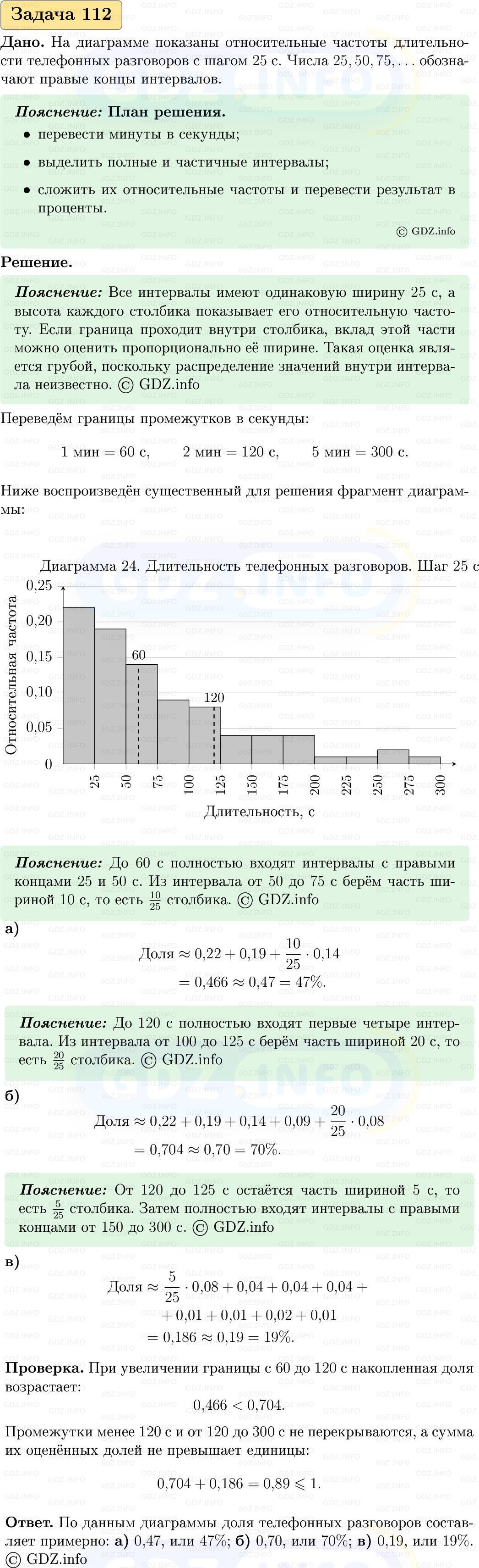 Фото решения 1: Номер №112, Часть 1 из ГДЗ по Вероятности и статистике 7-9 класс: Высоцкий И.Р. 2023г. Фото решения 1: Номер №112, Часть 1 из ГДЗ по Вероятности и статистике 7-9 класс: Высоцкий И.Р. 2023г.