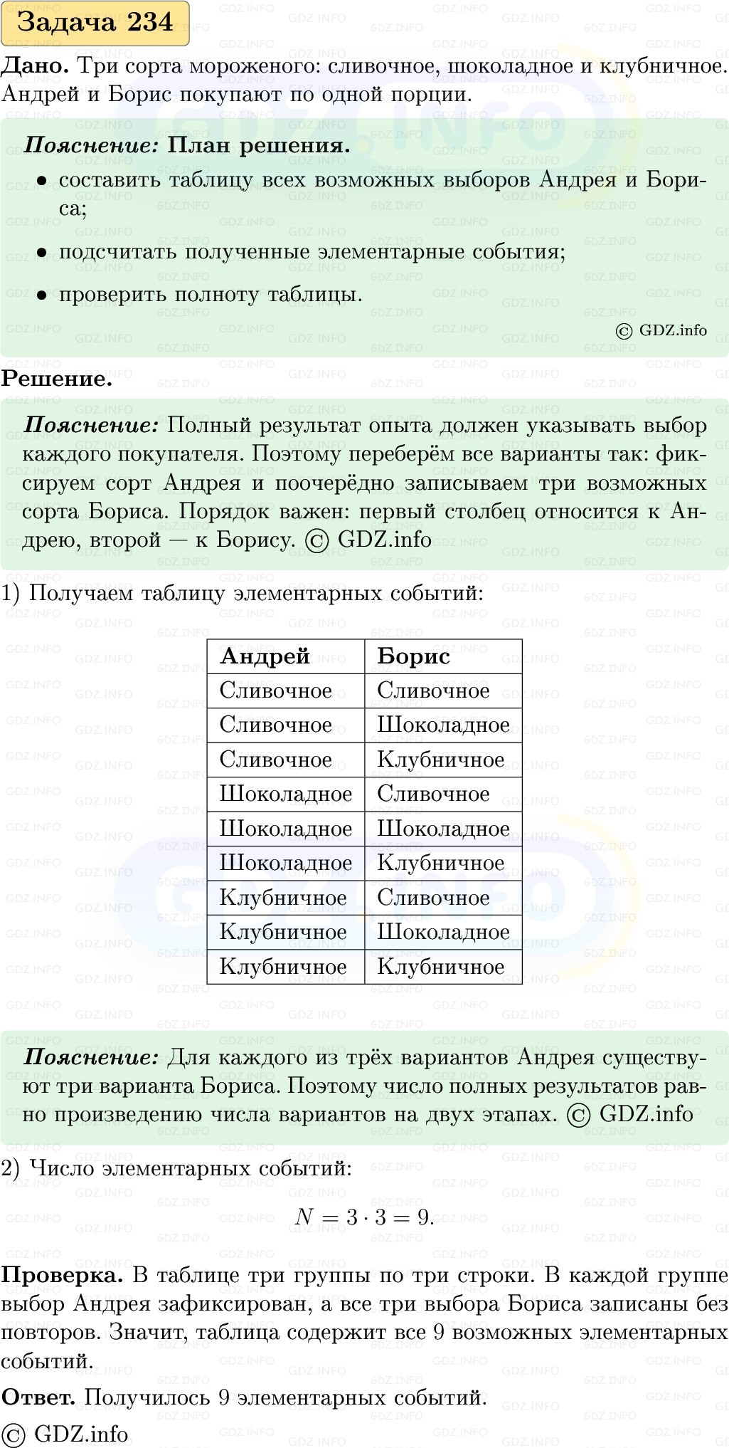 Фото решения 1: Номер №234, Часть 1 из ГДЗ по Вероятности и статистике 7-9 класс: Высоцкий И.Р. 2023г. Фото решения 1: Номер №234, Часть 1 из ГДЗ по Вероятности и статистике 7-9 класс: Высоцкий И.Р. 2023г.