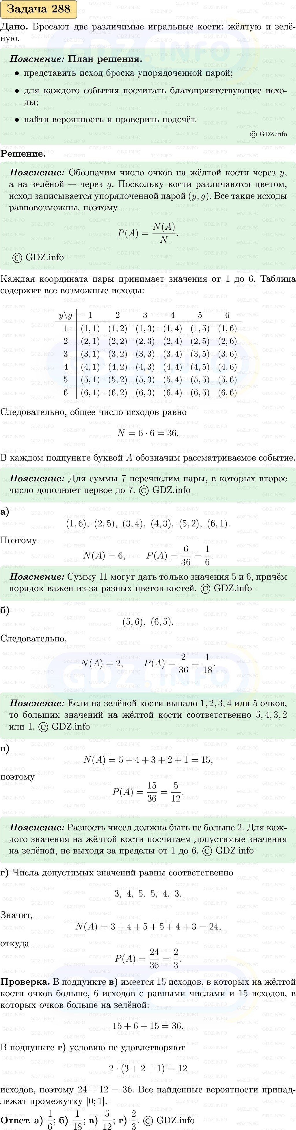Фото решения 1: Номер №288, Часть 1 из ГДЗ по Вероятности и статистике 7-9 класс: Высоцкий И.Р. 2023г. Фото решения 1: Номер №288, Часть 1 из ГДЗ по Вероятности и статистике 7-9 класс: Высоцкий И.Р. 2023г.
