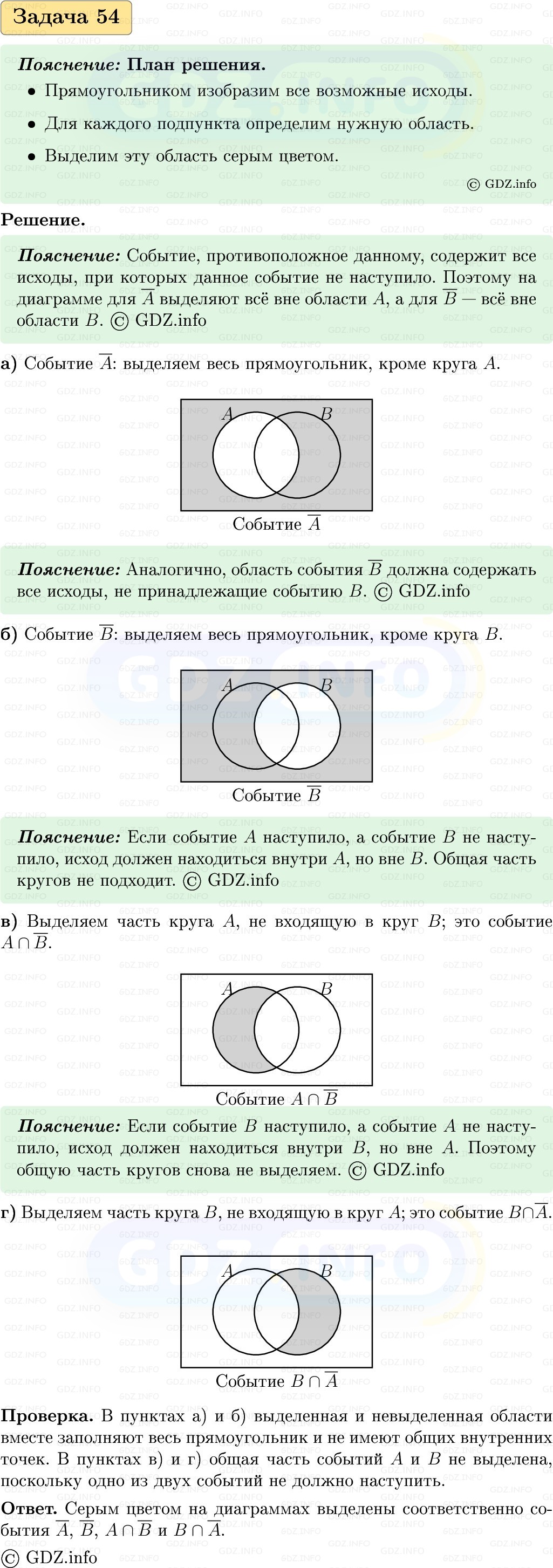 Фото решения 1: Номер №54, Часть 2 из ГДЗ по Вероятности и статистике 7-9 класс: Высоцкий И.Р. 2023г. Фото решения 1: Номер №54, Часть 2 из ГДЗ по Вероятности и статистике 7-9 класс: Высоцкий И.Р. 2023г.