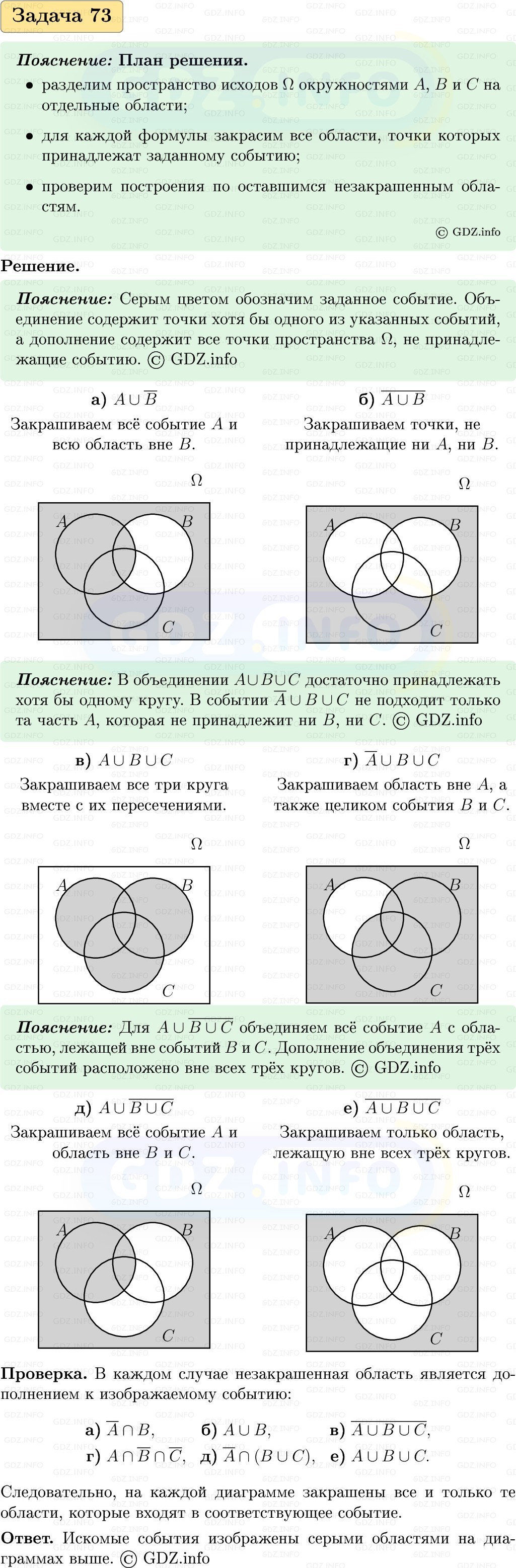 Фото решения 1: Номер №73, Часть 2 из ГДЗ по Вероятности и статистике 7-9 класс: Высоцкий И.Р. 2023г. Фото решения 1: Номер №73, Часть 2 из ГДЗ по Вероятности и статистике 7-9 класс: Высоцкий И.Р. 2023г.