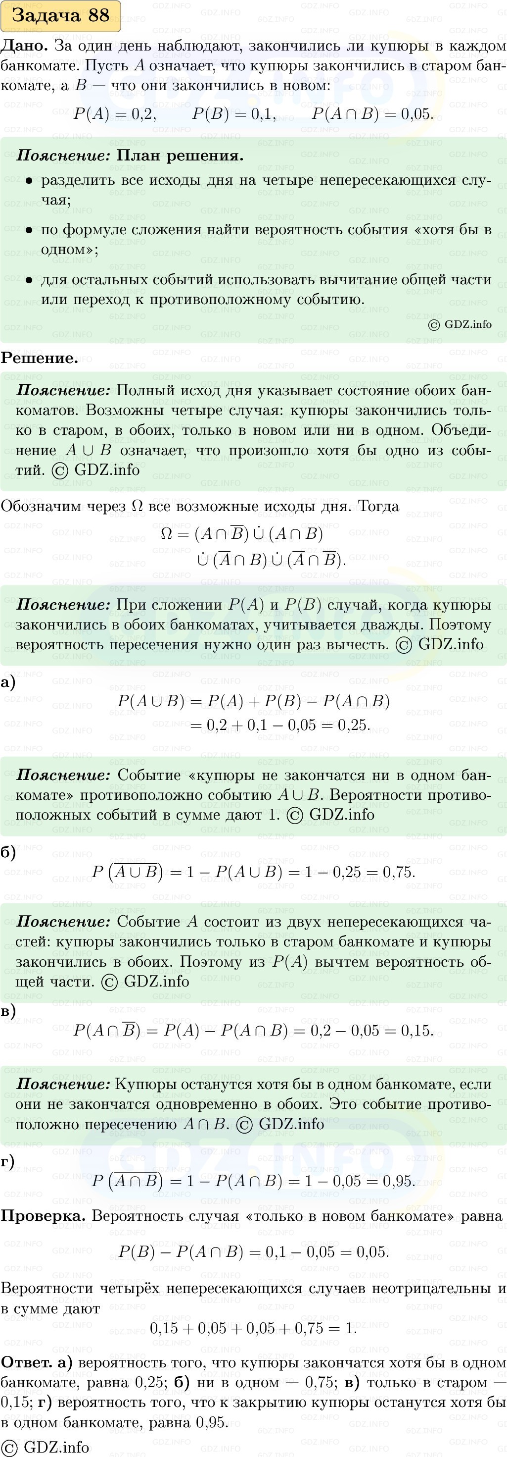 Фото решения 1: Номер №88, Часть 2 из ГДЗ по Вероятности и статистике 7-9 класс: Высоцкий И.Р. 2023г. Фото решения 1: Номер №88, Часть 2 из ГДЗ по Вероятности и статистике 7-9 класс: Высоцкий И.Р. 2023г.