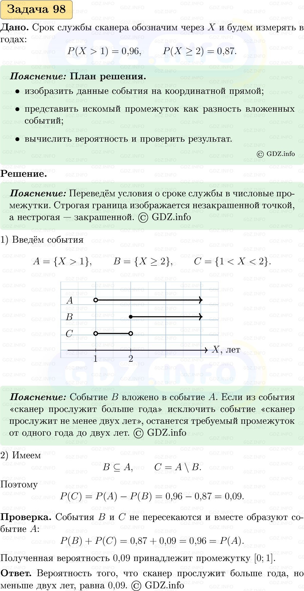 Фото решения 1: Номер №98, Часть 2 из ГДЗ по Вероятности и статистике 7-9 класс: Высоцкий И.Р. 2023г. Фото решения 1: Номер №98, Часть 2 из ГДЗ по Вероятности и статистике 7-9 класс: Высоцкий И.Р. 2023г.