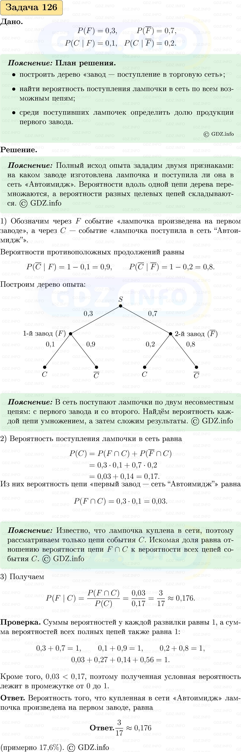 Фото решения 1: Номер №126, Часть 2 из ГДЗ по Вероятности и статистике 7-9 класс: Высоцкий И.Р. 2023г.