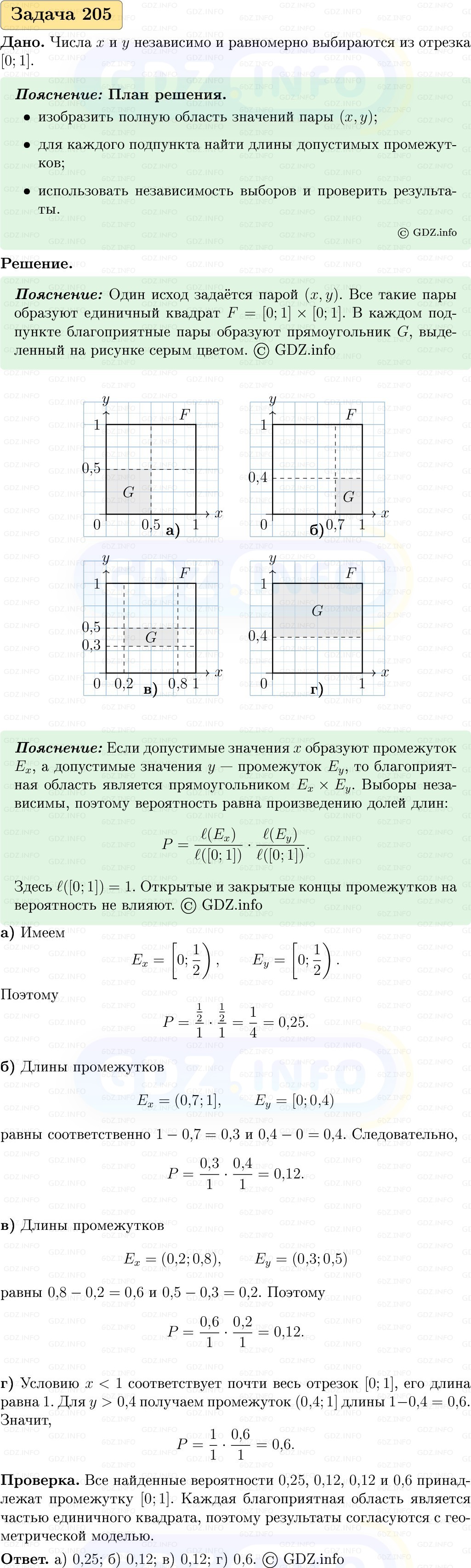Фото решения 1: Номер №205, Часть 2 из ГДЗ по Вероятности и статистике 7-9 класс: Высоцкий И.Р. 2023г. Фото решения 1: Номер №205, Часть 2 из ГДЗ по Вероятности и статистике 7-9 класс: Высоцкий И.Р. 2023г.