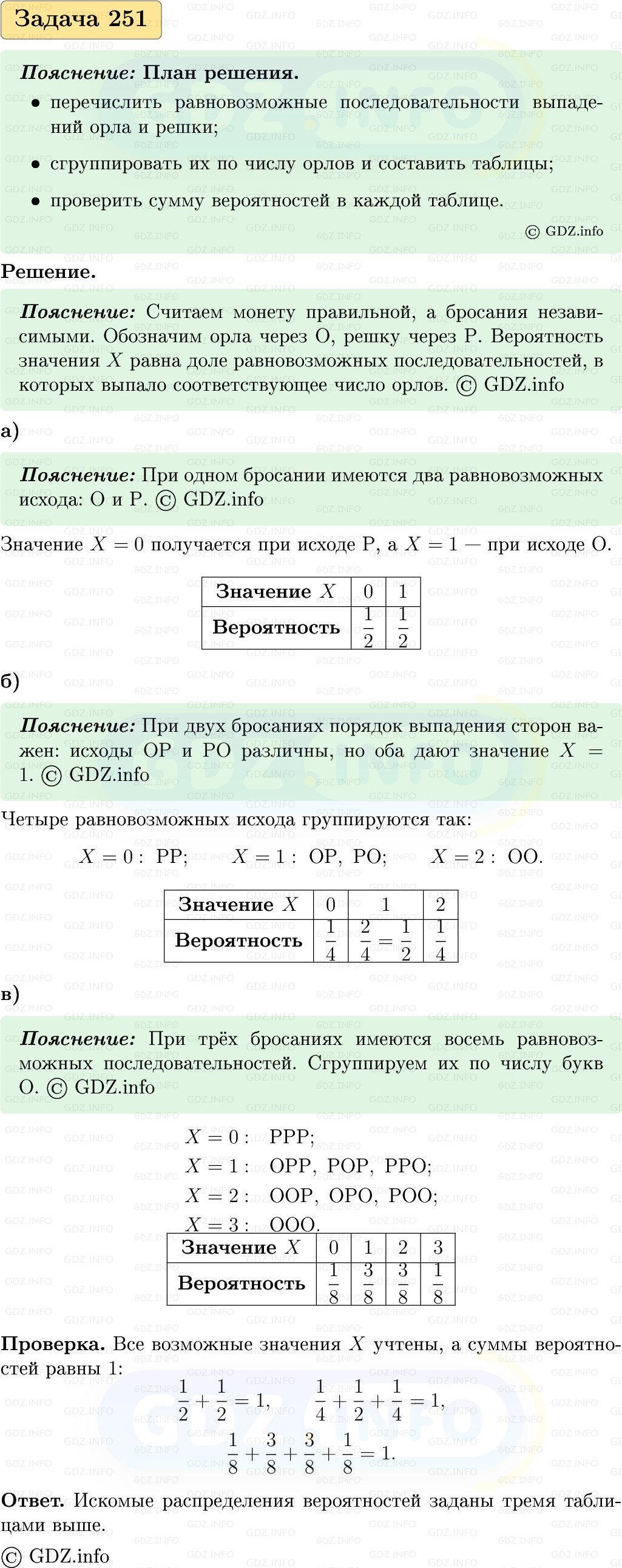 Фото решения 1: Номер №251, Часть 2 из ГДЗ по Вероятности и статистике 7-9 класс: Высоцкий И.Р. 2023г. Фото решения 1: Номер №251, Часть 2 из ГДЗ по Вероятности и статистике 7-9 класс: Высоцкий И.Р. 2023г.