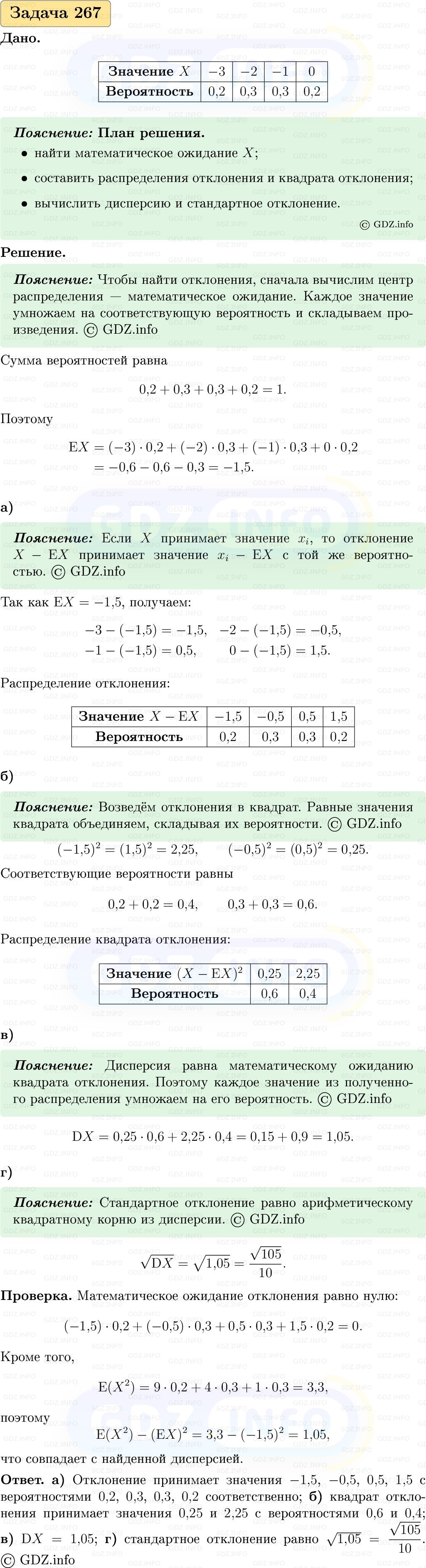 Фото решения 1: Номер №267, Часть 2 из ГДЗ по Вероятности и статистике 7-9 класс: Высоцкий И.Р. 2023г.