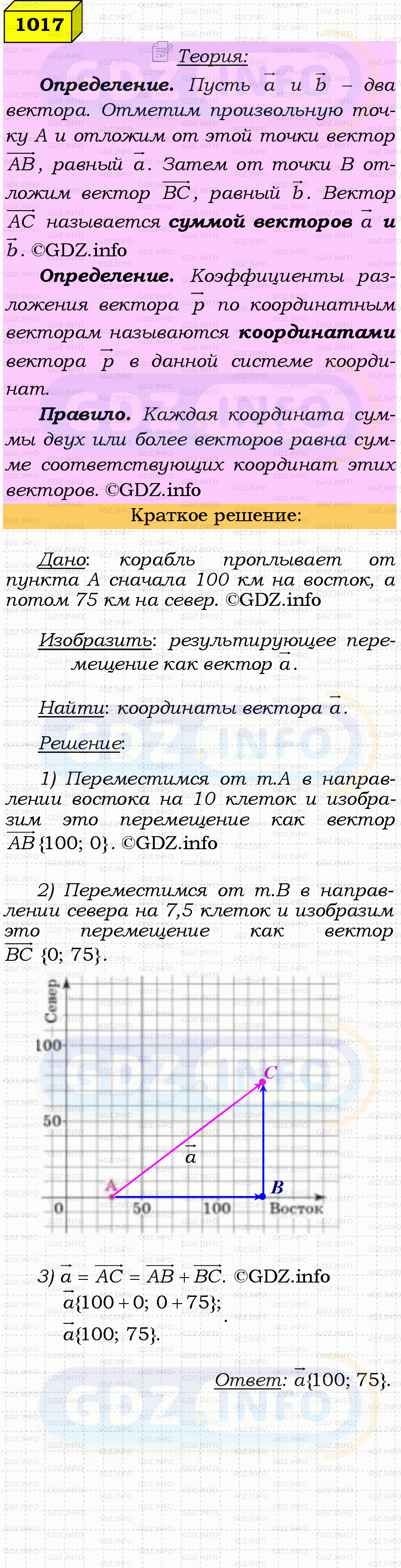 Фото решения 4: Номер №1017 из ГДЗ по Геометрии 7-9 класс: Атанасян Л.С. 2023г. Фото решения 4: Номер №1017 из ГДЗ по Геометрии 7-9 класс: Атанасян Л.С. 2023г.