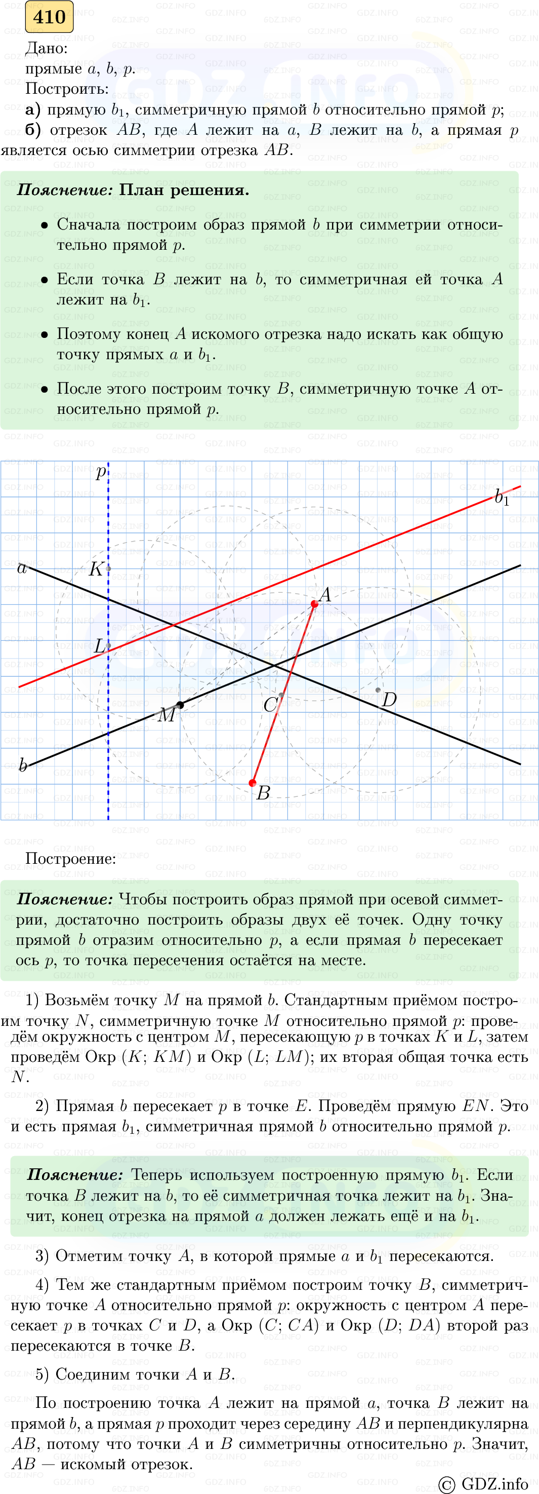 Фото решения 5: Номер №410 из ГДЗ по Геометрии 7-9 класс: Атанасян Л.С. 2023г. Фото решения 5: Номер №410 из ГДЗ по Геометрии 7-9 класс: Атанасян Л.С. 2023г.