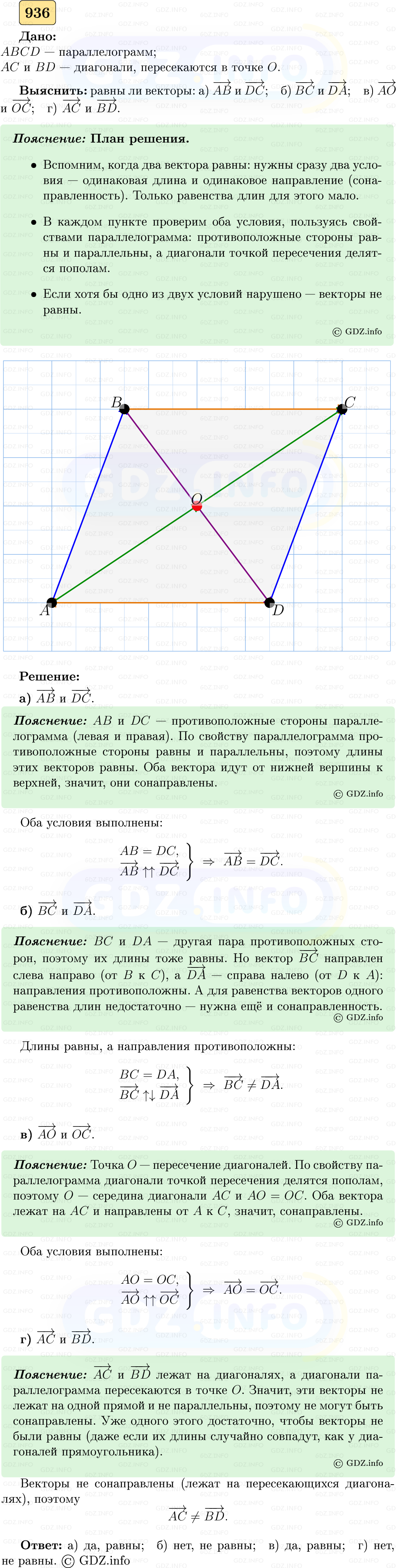 Фото решения 5: Номер №936 из ГДЗ по Геометрии 7-9 класс: Атанасян Л.С. 2023г. Фото решения 5: Номер №936 из ГДЗ по Геометрии 7-9 класс: Атанасян Л.С. 2023г.