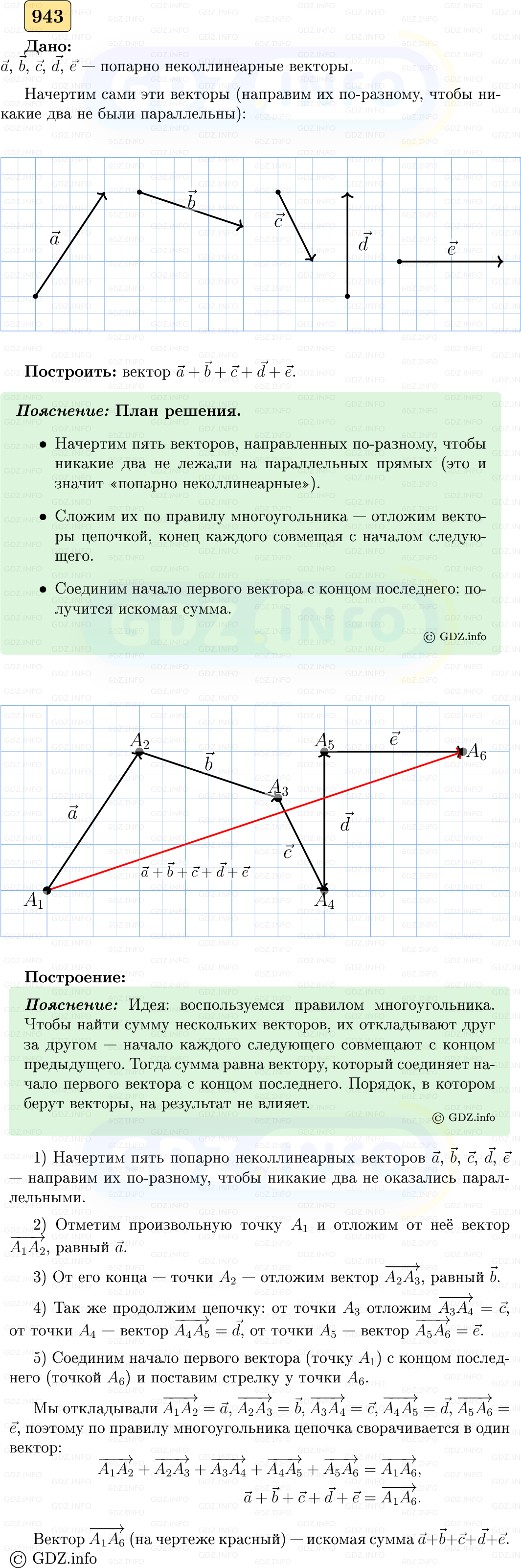 Фото решения 5: Номер №943 из ГДЗ по Геометрии 7-9 класс: Атанасян Л.С. 2023г. Фото решения 5: Номер №943 из ГДЗ по Геометрии 7-9 класс: Атанасян Л.С. 2023г.