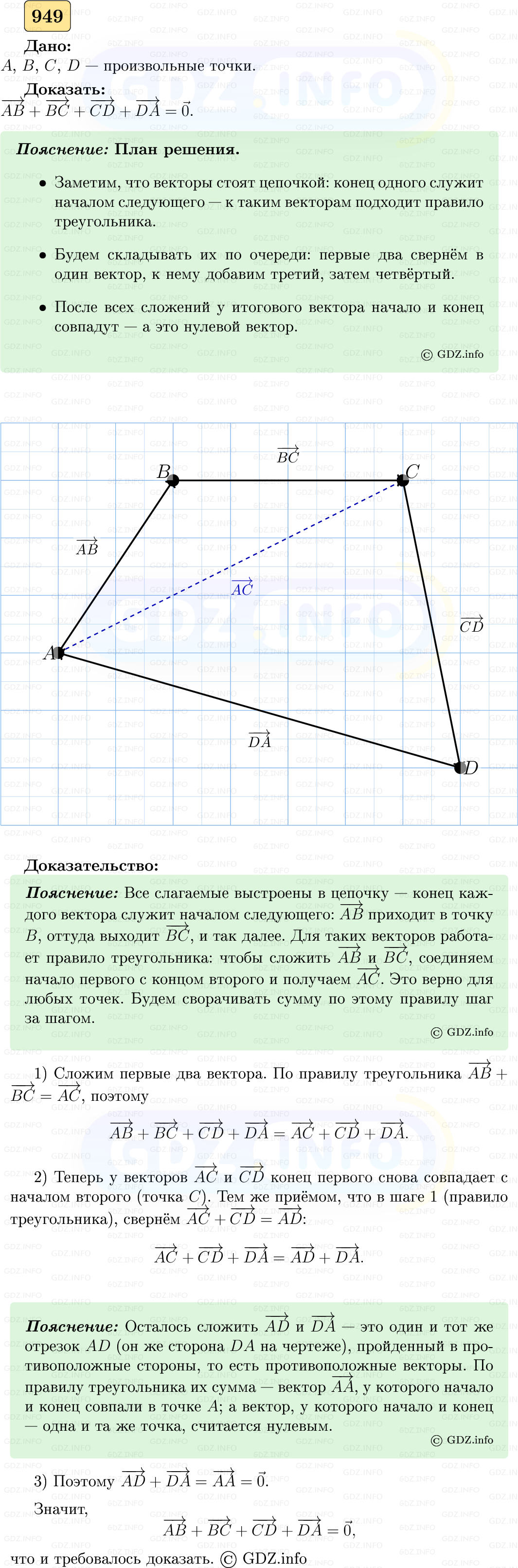 Фото решения 5: Номер №949 из ГДЗ по Геометрии 7-9 класс: Атанасян Л.С. 2023г. Фото решения 5: Номер №949 из ГДЗ по Геометрии 7-9 класс: Атанасян Л.С. 2023г.