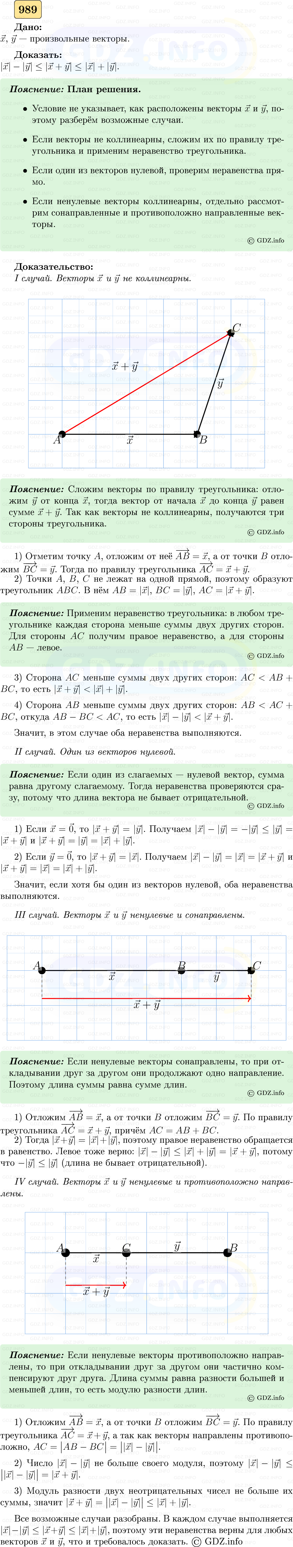 Фото решения 5: Номер №989 из ГДЗ по Геометрии 7-9 класс: Атанасян Л.С. 2023г. Фото решения 5: Номер №989 из ГДЗ по Геометрии 7-9 класс: Атанасян Л.С. 2023г.